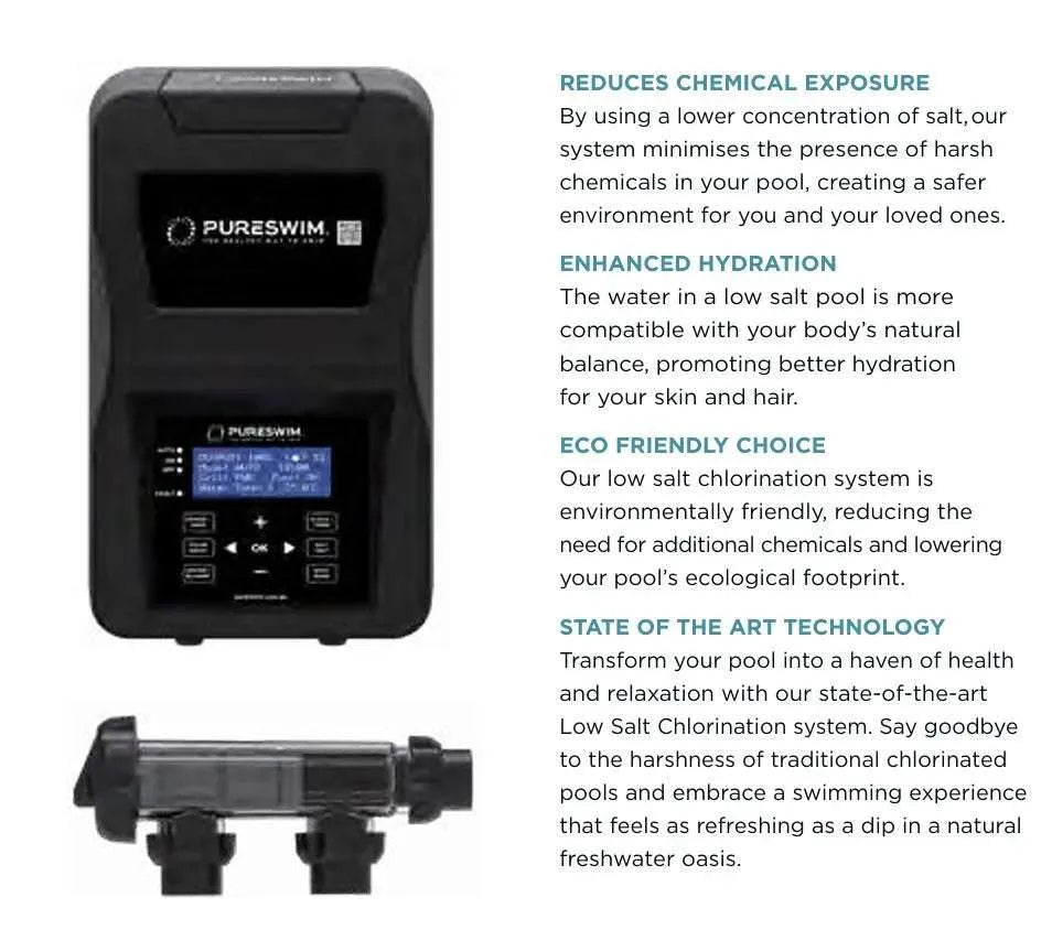 PURESWIM LOW SALT AND MINERAL CHLORINATOR, Pool World Australia