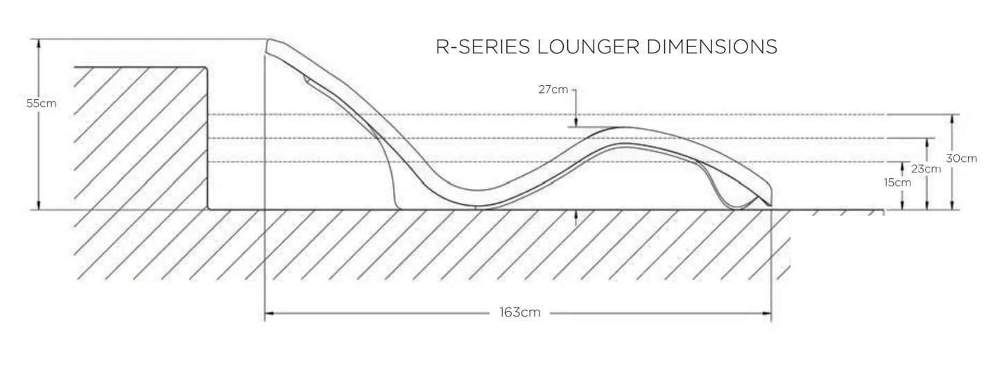R-Series Rotomolded Lounger - White, Pool World Australia
