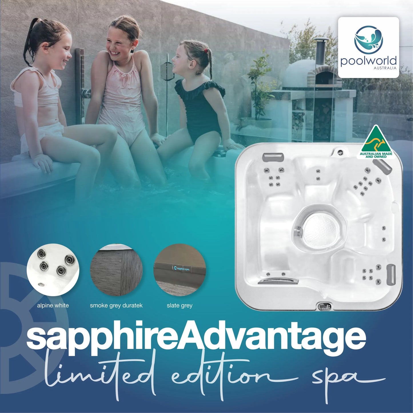 SAPPHIRE ADVANTAGE 5 SEATER SPA, Pool World Australia