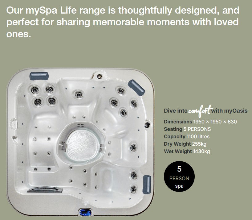 MyOasis | 5 Person Spa | Sapphire Spas