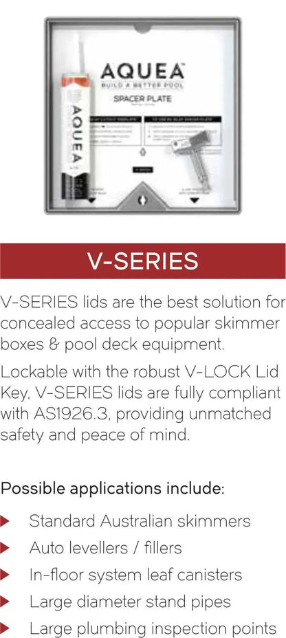 AQUEA V-LOCK POOL SKIMMER LID