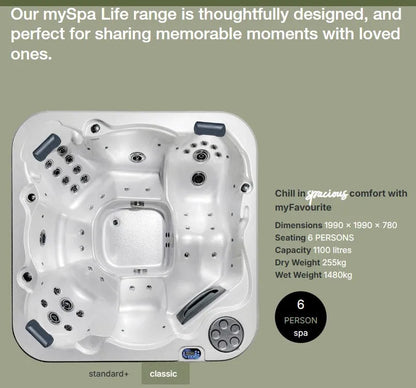 MyFavourite | 6 Person Spa | Sapphire Spas, Pool World Australia