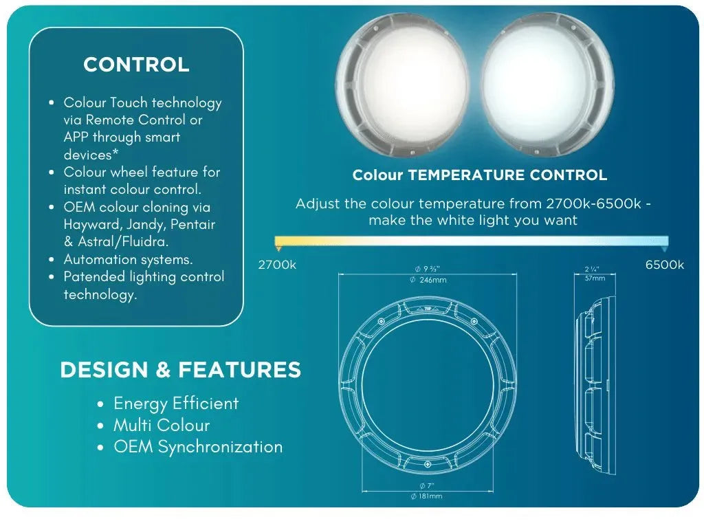 PAL Sonar Retro Pool Light, Pool World Australia