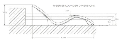 R-Series Rotomolded Lounger - White, Pool World Australia