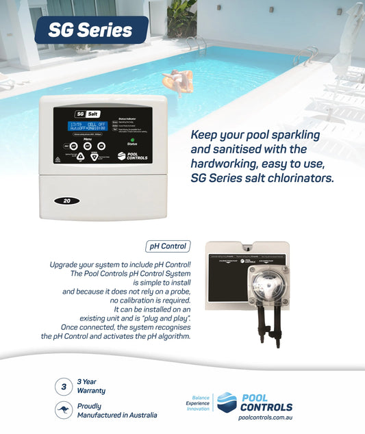 Pool Controls SG Salt Chlorinators, Pool World Australia