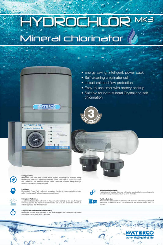 Waterco Hydrochlor MK3 Mineral Chlorinator