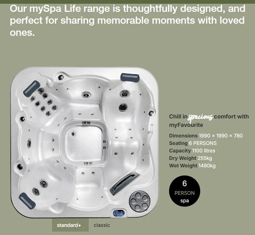 MyFavourite | 6 Person Spa | Sapphire Spas, Pool World Australia